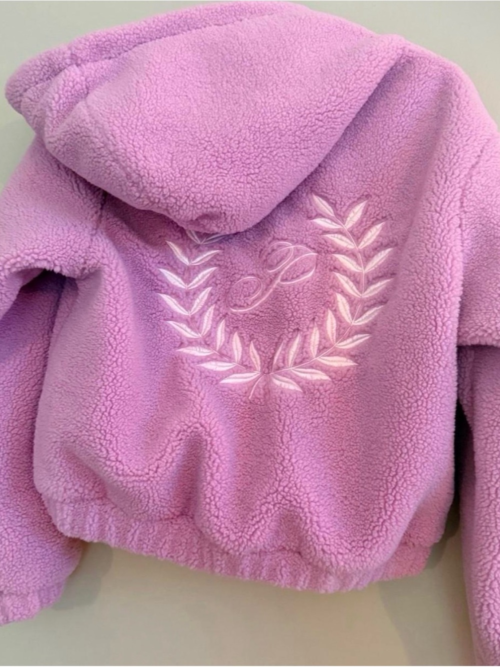 PINK Victoria’s Secret Sherpa Zip Hoodie Jacket Pink Embroidered Logo XS NWT